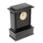 Часы настольные черные из натурального камня Обсидиан Stone Clock варинант исполнения - 2 | Loft Concept в Сочи