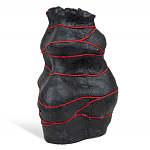 Ваза с красным кожаным жгутом "Красной нитью" варинант исполнения - 1 | Loft Concept в Сочи