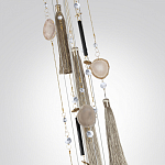 Люстра подвесная с 8-ю шарообразными плафонами из белого стекла с подвесками из камня и кисточками Agatelle варинант исполнения - 7 | Loft Concept в Сочи