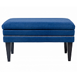 Мягкая банкетка на черных ножках с зоной для хранения Casket Blue варинант исполнения - 1 | Loft Concept в Сочи
