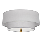 Потолочный светильник круглый серый с тканевым абажуром Ground Gray варинант исполнения - 1 | Loft Concept в Сочи