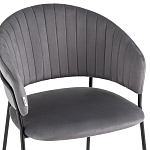 Стул в велюре серого цвета Horizon варинант исполнения - 6 | Loft Concept в Сочи