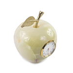 Часы настольные в виде яблока из натурального камня Оникс Stone Clock варинант исполнения - 2 | Loft Concept в Сочи