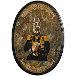 Картина в овальной раме Chinoiserie Great Dane Dog Portrait варинант исполнения - 1 | Loft Concept в Сочи