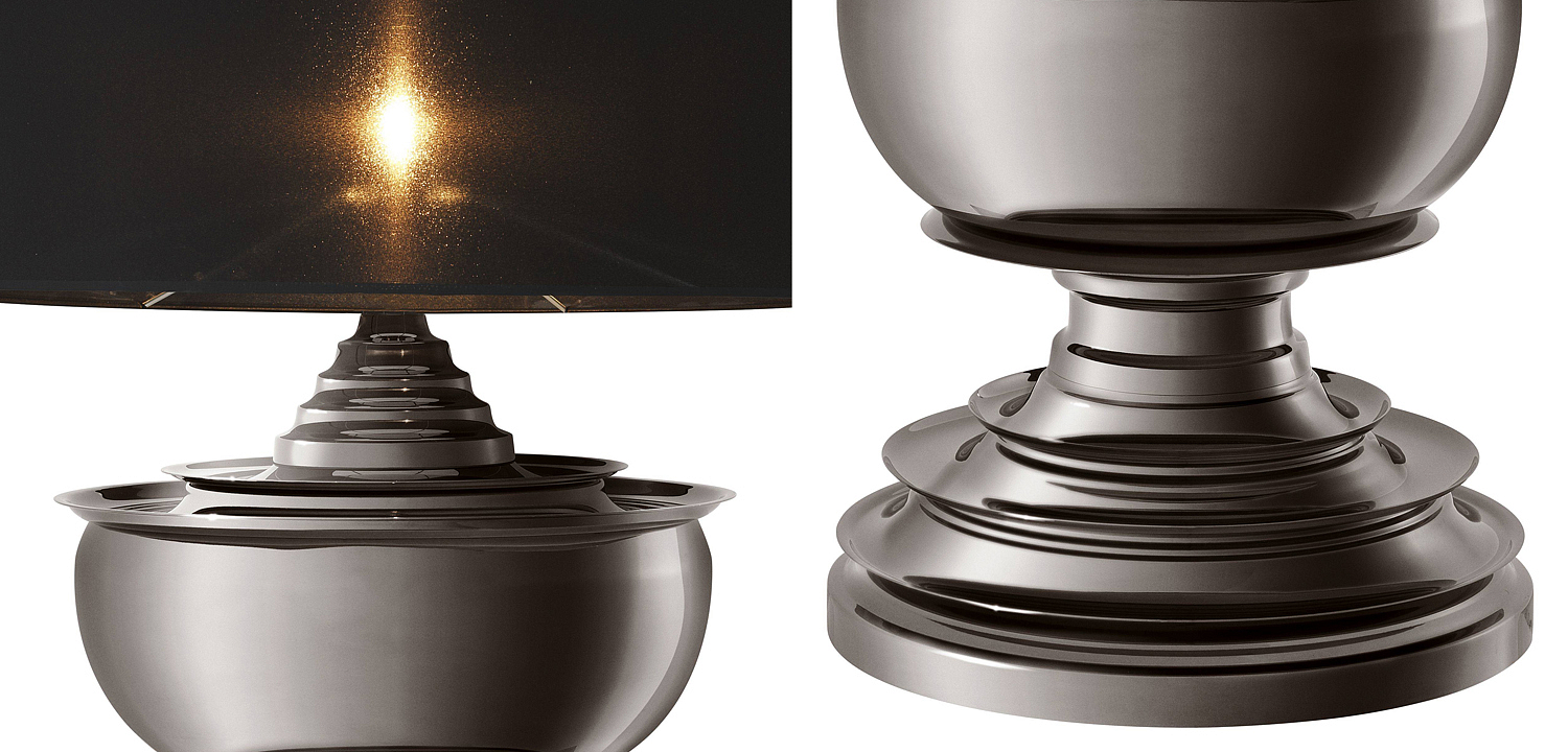 Настольная лампа Eichholtz Table Lamp Pagoda Black nickel Настольная лампа Eichholtz Table Lamp Pagoda Black nickel - Loft-Concept в Сочи