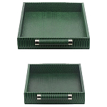 Комплект из двух прямоугольных подносов зеленого цвета Serpent варинант исполнения - 3 | Loft Concept в Сочи