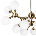 Люстра с плафонами из стеклянных шаров Pearls Suspension Brass Chandelier варинант исполнения - 3 | Loft Concept в Сочи