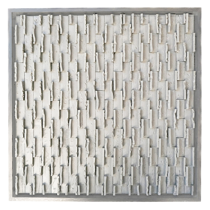 Объемное Панно в индустриальном стиле White City Белый бетон в Сочи | Loft Concept 