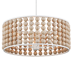 Люстра в форме цилиндра с вставками из деревянных бусин Wooden Beads варинант исполнения - 2 | Loft Concept в Сочи