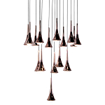 Люстра светодиодная с акриловыми конусообразными плафономи розовое золото Astra 60   варинант исполнения - 1 | Loft Concept в Сочи