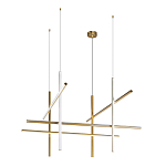 Люстра с 8-ю пересекающимися цилиндрическими плафонами на тонких тросах Trumpet tube варинант исполнения - 6 | Loft Concept в Сочи