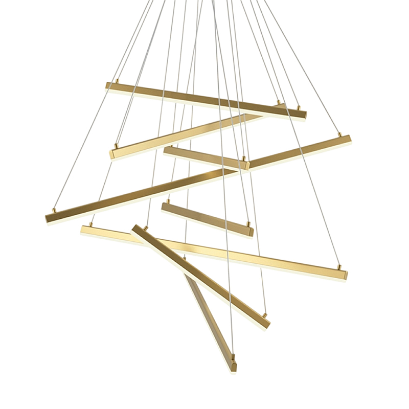 Люстра подвесная Line 2600-3500К 90Вт Золотой в Сочи | Loft Concept 