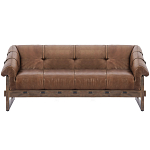 Трехместный диван Duncan винтажная коричневая кожа варинант исполнения - 1 | Loft Concept в Сочи