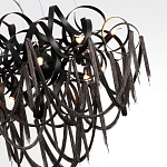 Люстра подвесная с объемной композицией из скрученных лент и металлических цепочек Atlantis Chain варинант исполнения - 5 | Loft Concept в Сочи