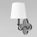 Бра с белым текстильным абажуром и фигурным основанием с зеркальной вставкой Vitorino варинант исполнения - 8 | Loft Concept в Сочи