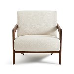 Кресло с обивкой из белого букле Armchair White Boucle варинант исполнения - 4 | Loft Concept в Сочи