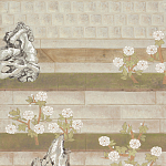 Обои ручная роспись The Art of Learning and Steps for the Flowers by Teo Yang Original colourway on Icefield India tea paper варинант исполнения - 1 | Loft Concept в Сочи