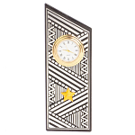 Часы подарочные настольные в виде погона Генерала из натурального камня Змеевик Silver Military Clock варинант исполнения - 7 | Loft Concept в Сочи