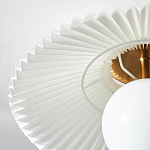 Потолочный светильник с белым плиссированным абажуром Headquarters варинант исполнения - 4 | Loft Concept в Сочи