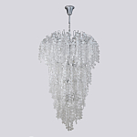 Люстра с прозрачными и белыми подвесками в виде лепестков FAIRYTREE Light варинант исполнения - 2 | Loft Concept в Сочи