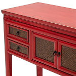 Деревянная консоль в китайском стиле с ящиками и дверцами красная Chinese Console Table варинант исполнения - 4 | Loft Concept в Сочи