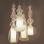 Подвесной светильник Wire Dream Pendant 1 Белый варинант исполнения - 2 | Loft Concept в Сочи