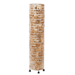 Торшер из перламутра на металлическом каркасе Indonesian Cylinder 2 варинант исполнения - 1 | Loft Concept в Сочи