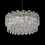 Круглая люстра с хрустальными подвесками на серебряном каркасе Gorgeous Crystal Light варинант исполнения - 5 | Loft Concept в Сочи