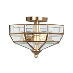 Потолочный светильник шестигранной формы с прозрачными стеклянным плафоном Elstead Lighting варинант исполнения - 1 | Loft Concept в Сочи