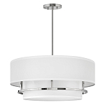 Потолочный светильник с двухслойным белым текстильным абажуром Hinkley варинант исполнения - 9 | Loft Concept в Сочи