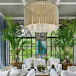 Люстра белая плетеная с кисточками Boho Tassel Chandelier варинант исполнения - 3 | Loft Concept в Сочи