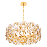 Люстра круглая золотого цвета с круглыми хрустальным элементами Solyria варинант исполнения - 5 | Loft Concept в Сочи