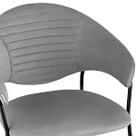 Серый стул с обивкой из искусственной замши Alexis варинант исполнения - 6 | Loft Concept в Сочи