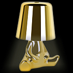 Настольная лампа фигурная золотого цвета с гладким абажуром Высота 16 см Sophia варинант исполнения - 3 | Loft Concept в Сочи