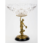 Чаша стеклянная прозрачная на бронзовой подставке с фигуркой девушки Eden Garden варинант исполнения - 3 | Loft Concept в Сочи