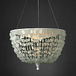 Люстра круглая с каскадом из декоративных элементов Sea Glass варинант исполнения - 4 | Loft Concept в Сочи