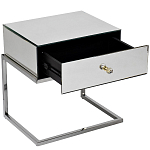 Тумбочка зеркальная с ящиком Mirror Chrome Cabinet варинант исполнения - 2 | Loft Concept в Сочи