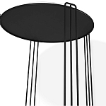 Стол журнальный круглый со столешницей из стекла Gold and Black Marble варинант исполнения - 3 | Loft Concept в Сочи