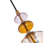 Подвесной светильник со стеклянным плафоном в форме бокала янтарного цвета Prestige варинант исполнения - 3 | Loft Concept в Сочи
