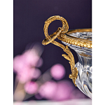 Чаша из прозрачного стекла с бронзовой подставкой и ручками Eden Garden варинант исполнения - 3 | Loft Concept в Сочи