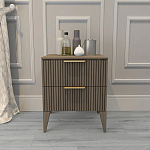 Тумба прикроватная коричневая с двумя ящиками Harper Line варинант исполнения - 2 | Loft Concept в Сочи