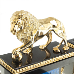 Настольный письменный набор из лазурита с декором в виде льва Golden Lion варинант исполнения - 4 | Loft Concept в Сочи