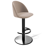 Барный стул вращающийся со спинкой Бежевый Велюр Vendramin Chair варинант исполнения - 1 | Loft Concept в Сочи