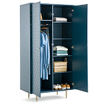 Шкаф двухдверный Scale Ornament Blue Wardrobe варинант исполнения - 6 | Loft Concept в Сочи