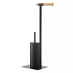 Держатель для туалетной бумаги с ершиком Black Bathroom Accessory варинант исполнения - 3 | Loft Concept в Сочи