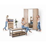 Комод с 3-мя ящиками в стиле лофт Urban Style Space варинант исполнения - 6 | Loft Concept в Сочи