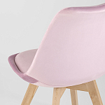 Стул с мягким велюровым сиденьем Arvika Pink варинант исполнения - 6 | Loft Concept в Сочи