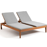 Шезлонг двухместный из эвкалипта Sunset варинант исполнения - 1 | Loft Concept в Сочи