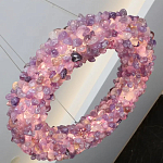 Люстра кргулая из фиолетового хрустального камня Purple Diamond варинант исполнения - 2 | Loft Concept в Сочи