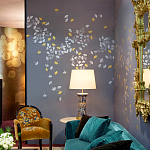 Обои ручная роспись Gingko Colourway SC-98 on Gun Metal dyed silk варинант исполнения - 2 | Loft Concept в Сочи